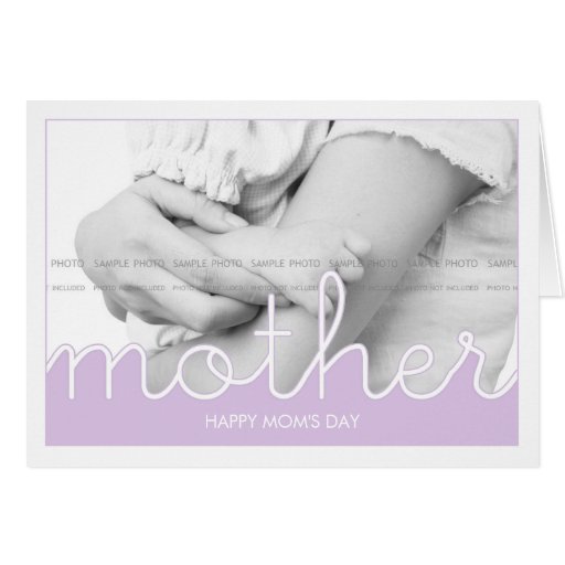 Happy Mother's Day Wishes Photo Moms Day Lavender Card