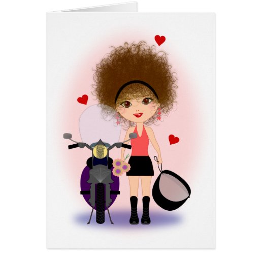 Happy Mother's Day with a Motorcycle Mama! Stationery Note Card Zazzle