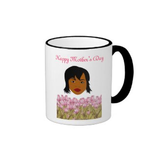 Happy Mother's Day with African American Mom Mug