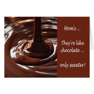 Happy Mother's Day with chocolate to sweet Mom Greeting Card