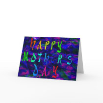 Happy Mother's Day with Holographic Background cards