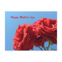 Happy Mother's Day with pink roses postcard