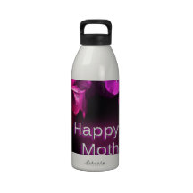 Happy Mother's Day with Red flowers Drinking Bottles