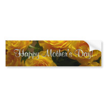 Happy Mother's Day Yellow Roses Bumper Sticker