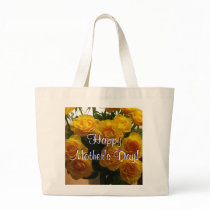 Happy Mother's Day Yellow Roses I Tote Bags