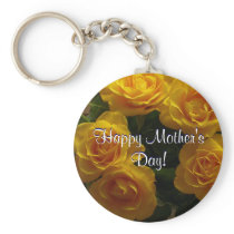 Happy Mother's Day Yellow Roses Key Chains