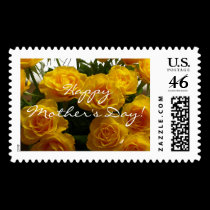 Happy Mother's Day Yellow Roses Postage stamps