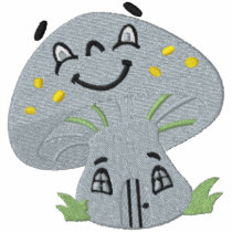 Happy Mushroom House Chest embroidered shirts