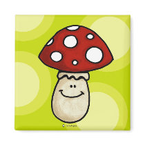 happy mushroom magnets