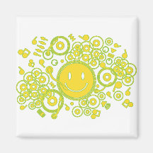 Happy_Music Refrigerator Magnet