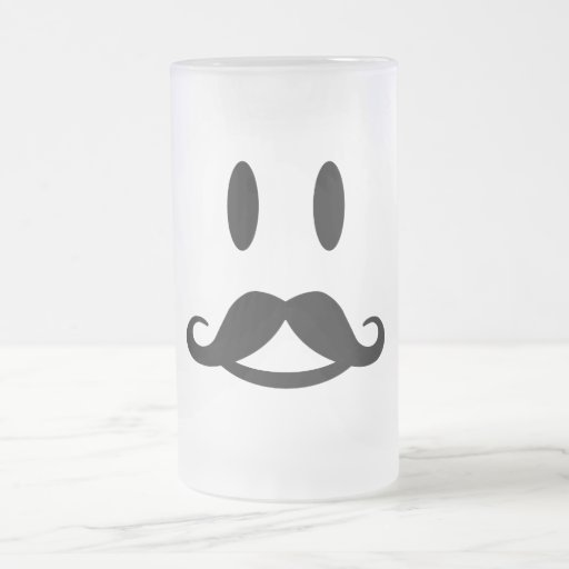 Happy Mustache Smiley mug - choose style