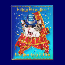 Happy New (Mew) Year-2012 Postcard postcards