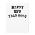 Happy New Year 2008 (BLACK) postcards by yureee Happy New Year 2008 (BLACK) postcards