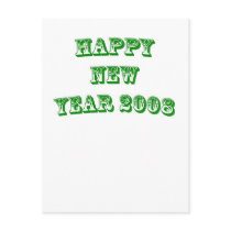 Happy New Year 2008 (GREEN) postcards by yureee Happy New Year 2008 (GREEN) postcards