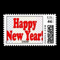 happy-new-year, 2008! postage