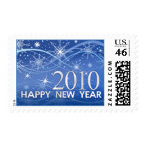 Happy New Year 2010 - Fancy Snowflakes Postage postage