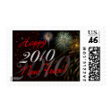 Happy New Year 2010 - Holiday Postage Stamps stamp