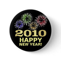 Happy New Year 2010 Party Favor - Round Button by SquirrelHugger Happy New Year 2010 Party Favor - Round Button
