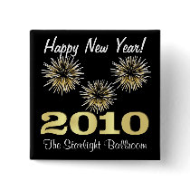 Happy New Year 2010 Party Pin - Business Patron buttons