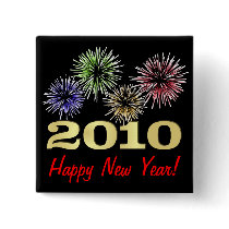 Happy New Year 2010 Party Pin buttons