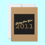 happy new year 2011 bronze invitations