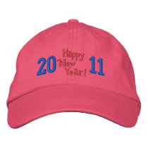 Happy New Year 2011 Cap Embroidered Hats