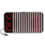 Happy New Year 2012 black red Doodle Speaker