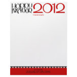 Happy New Year 2012 black red Letterhead