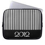 Happy New Year 2012 black white Laptop Sleeve