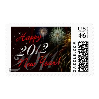 Happy New Year 2012 - Holiday Postage Stamps stamp