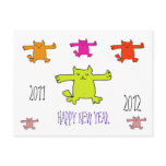 HAPPY NEW YEAR 2012 THE CATS postcards