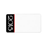Happy New Year 2013 black red Address Label