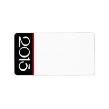 Happy New Year 2013 black red Address Label