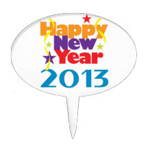 Happy New Year 2013 Cake Topper