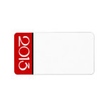 Happy New Year 2013 red black Address Label