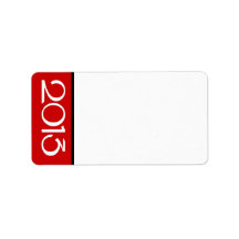 Happy New Year 2013 red black Address Label