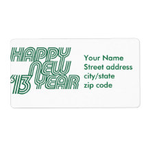 Happy New Year 2013 Shipping Label