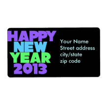 Happy New Year 2013 Shipping Labels
