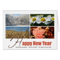 Happy New Year - 4 seasons greeting card