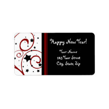 Happy New Year Address Labels