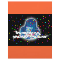 HAPPY NEW YEAR BLACK letterhead
