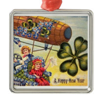 Happy New Year Blimp Ornament