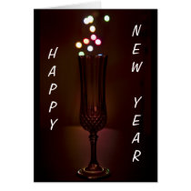 Happy New Year bokeh Card cards