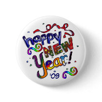 Happy New Year buttons by akiliking Happy New Year buttons