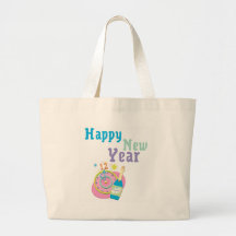 Happy New Year Canvas Bags