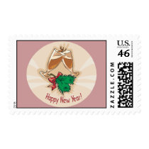 Happy New Year Champagne Clink Postage Stamps