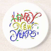Happy New Year Coaster