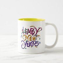 Happy New Year Color 2 Mugs