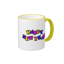 Happy New Year Color 4 Mugs