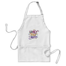 Happy New Year Color Apron